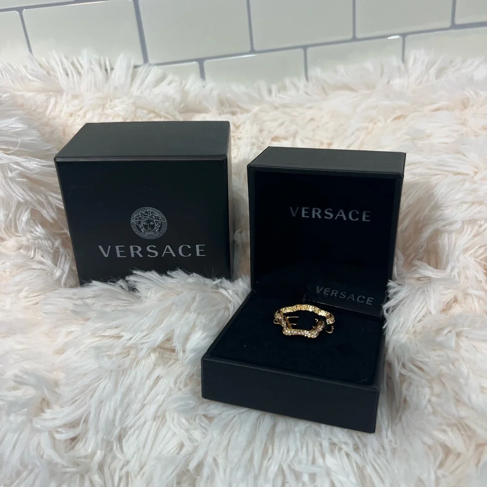 Versace Medusa Shape Embellished Hair Pin